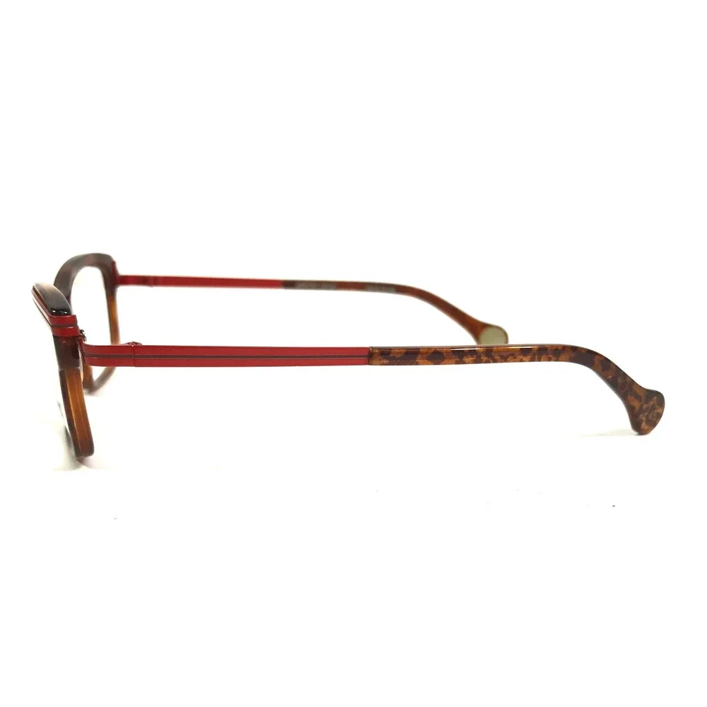 BOZ Eyeglasses Frames WOODY 9530 Brown Panther Red Matte Striped 53-15.5-135